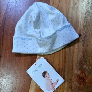 Magnolia Baby White and Blue Dotted Hat